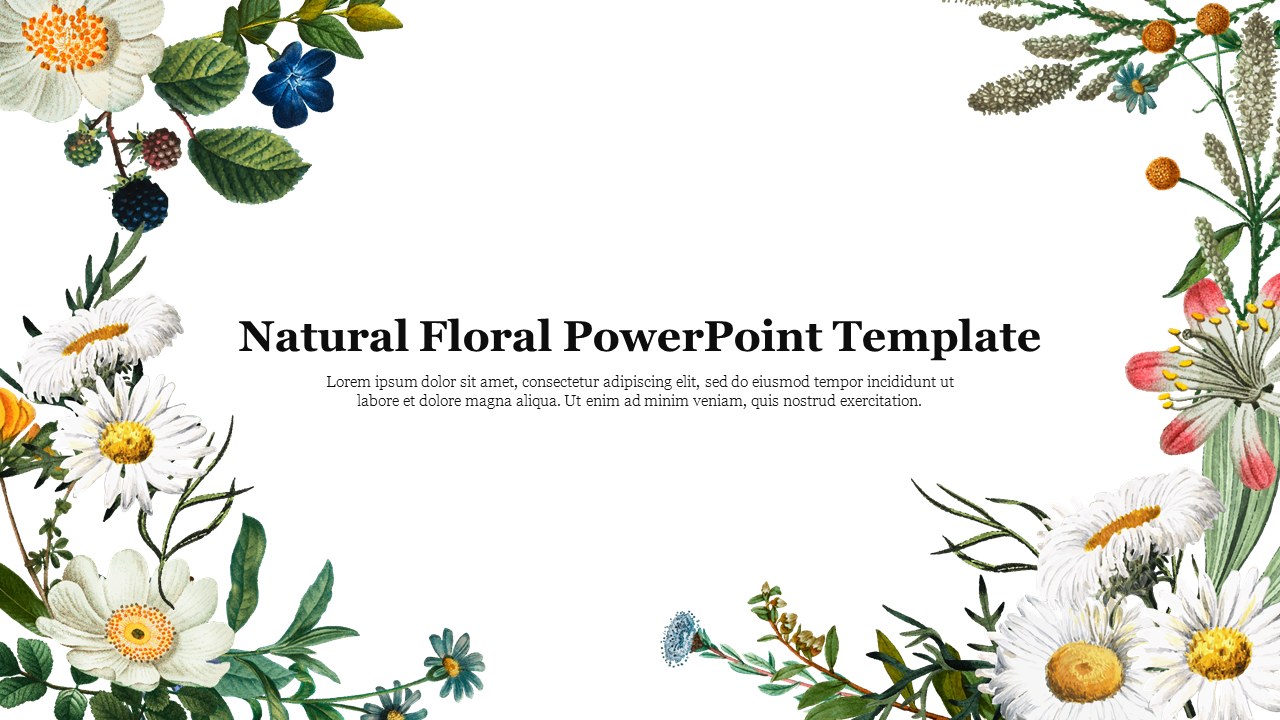 Natural Floral PowerPoint Template